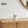 Talos 3D Printed Ghost Dog/Cat Figurine Ornaments, Knitted Texture Halloween Animal Decorations, Small Cute Puppy/Kitten Gifts for Home Desk Display