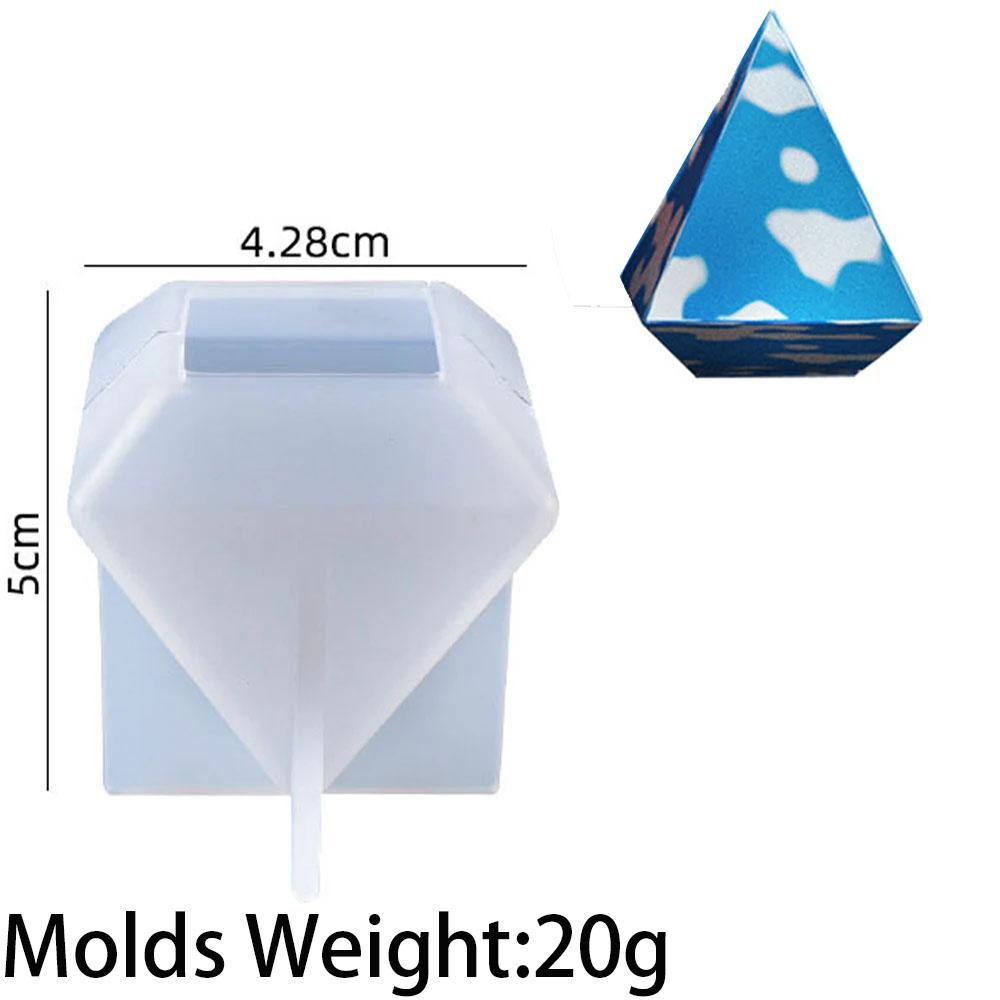 3D Hexagon Peaked Silicone Candle Mold DIY Festival Ornament Candle Soap Making Supplies Epoxy Resin Craft Molds Home Decor