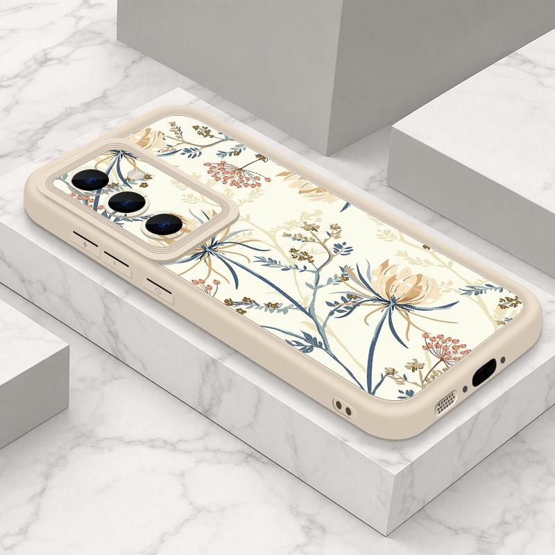 Pastoral Wildflower Case For Samsung S26 S25 Ultra S24 S23 S22 S21 FE A18 A54 A55 A16 A26 A36 A56 A17 A27 A37 A57 5G Shockproof Bumper Cover