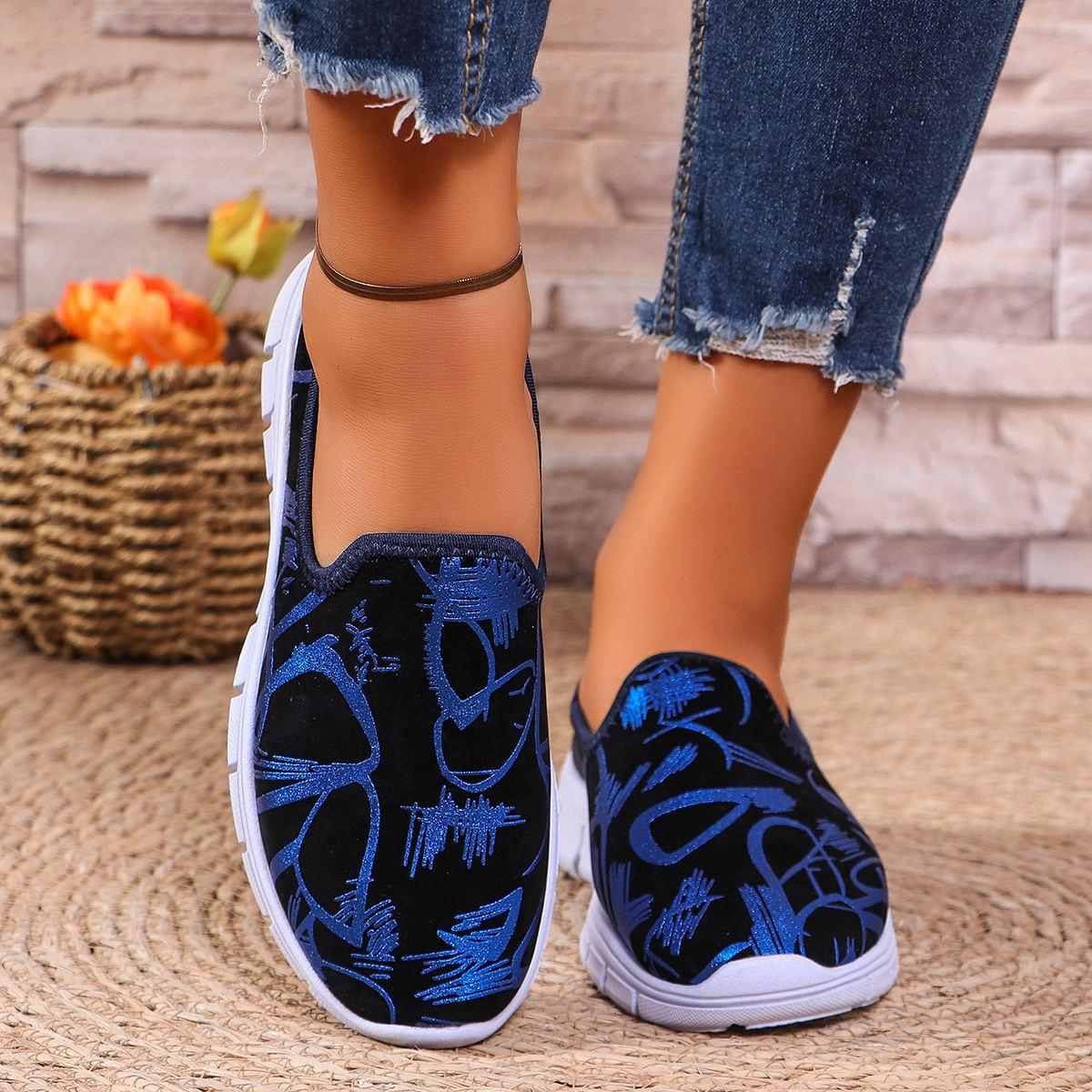 

Casual single shoes 22 years old European and American large size new comfortable round head flat bottom 43 синій