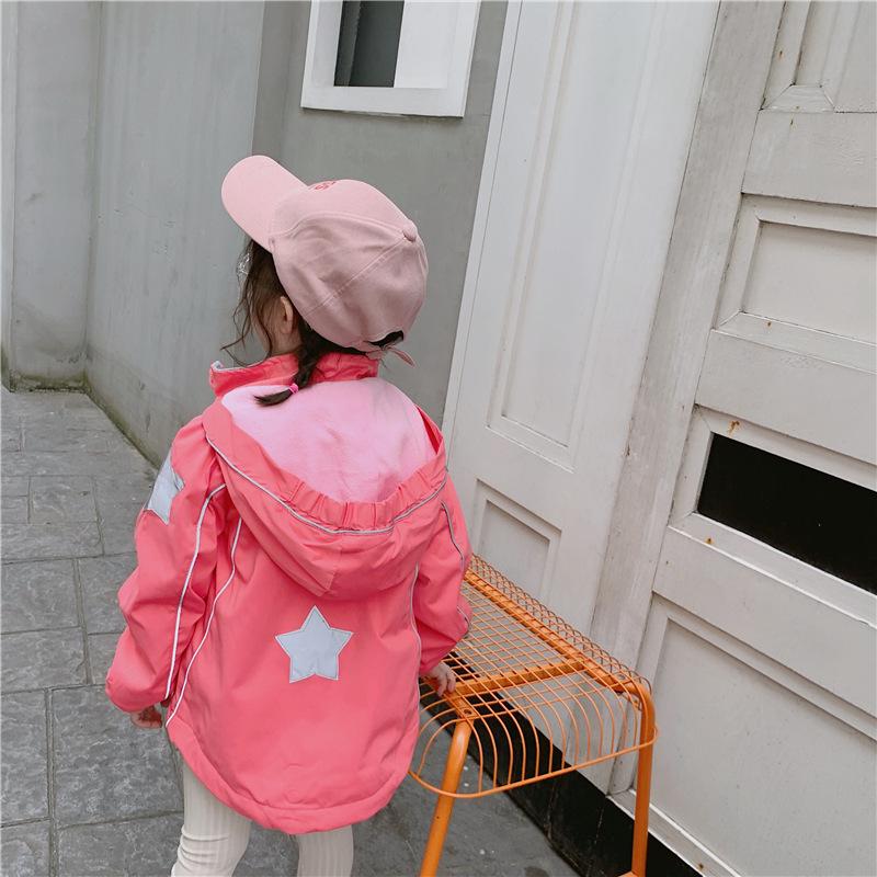Children's Velvet Ski Jacket – Windproof, Hooded Fleece for Spring & Autumn, Trendy Design for Kids