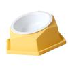 Raised Cats Bowl Plastic Tilted Elevated Spill Proof Hexagonal Pet Food Bowl for Home Yellow