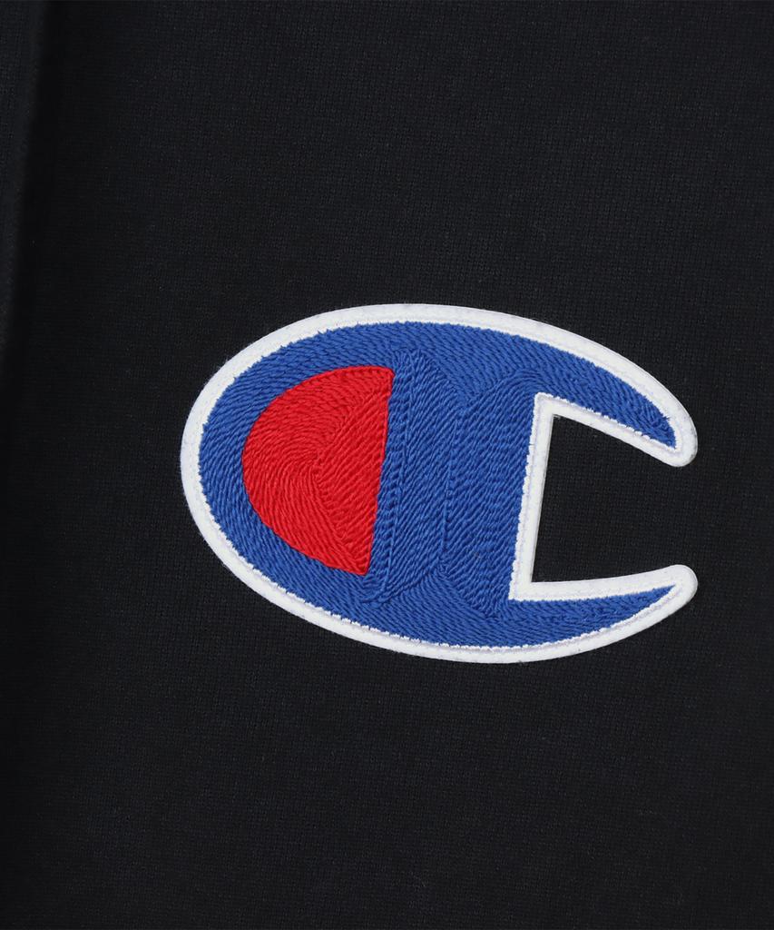 Big C Logo Oversized Jog Tag Hoodie Black
