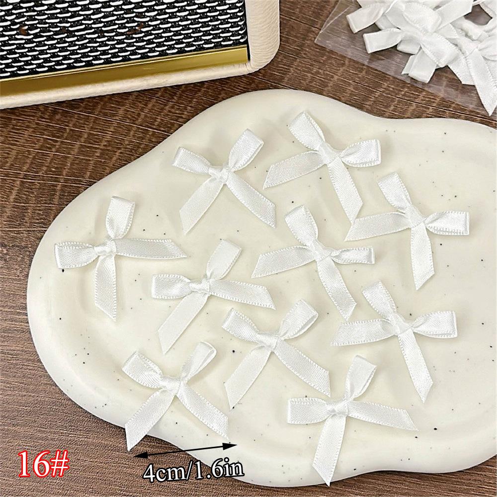 10Pcs Handmade Small Satin Ribbon Pink Bow Photocard Holder Packaging Materials Craft DIY Gift Decor Small Knot Bow Accessories