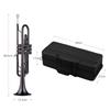 Brass Plated Black Bb Trumpet Set for Beginners and Students with Hard Polishing Cloth Trumpet, Case, Strap, Mouthpiece, Gloves,