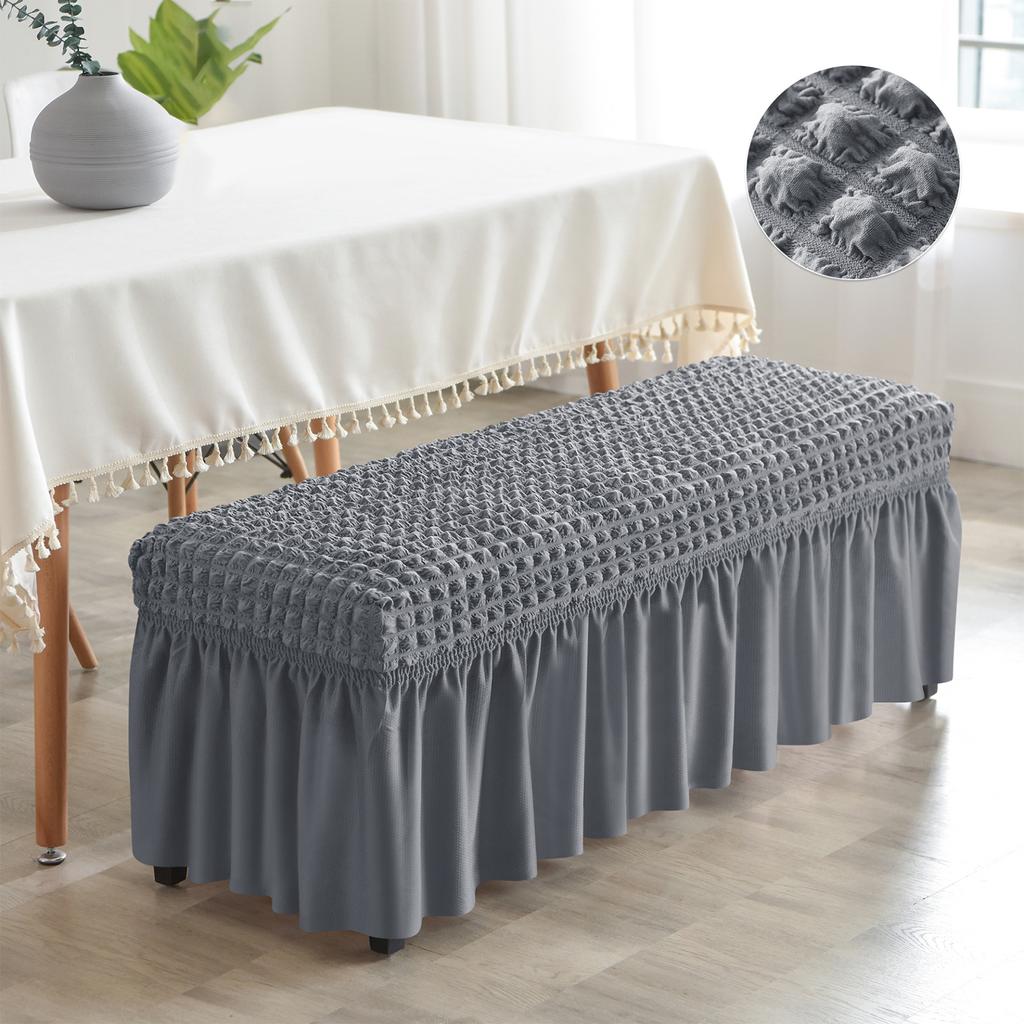 Rectangle Stool Covers Long Bench Seat Furniture Protector Removable Elastic Chair for Living Room Hotel