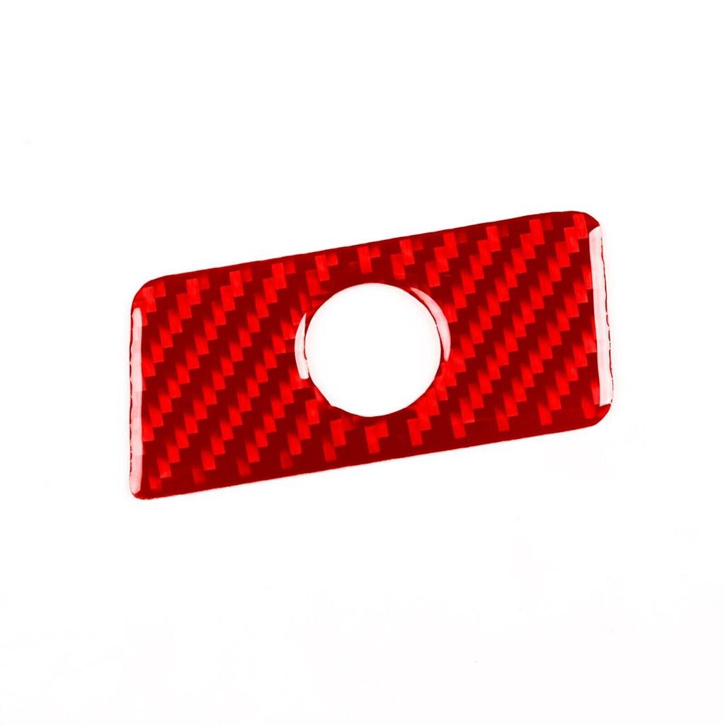 Red Carbon Fiber Co-pilot Glove Box Handle Cover Trim For Jeep Cherokee 2014-18