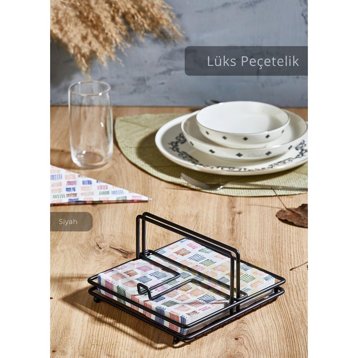 

Luxury Napkin Holder Stainless Steel Square Model Black