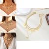 Vintage Multilayer Pendant Necklace With Geometric Design For Women Fashion