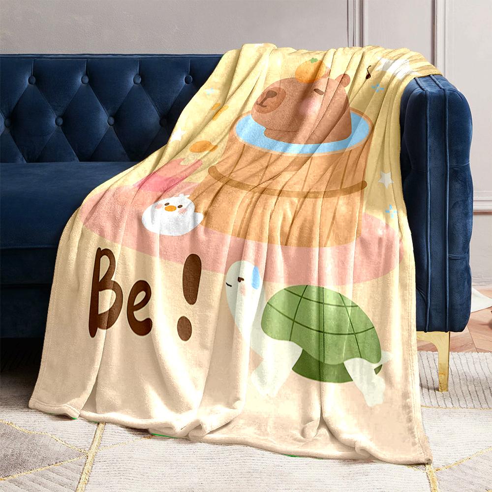 17 Styles Capybara Cartoon Print Blanket Warm Soft and Comfortable Home Travel Blanket Sofa Bedding Camping Blanket for Gifts