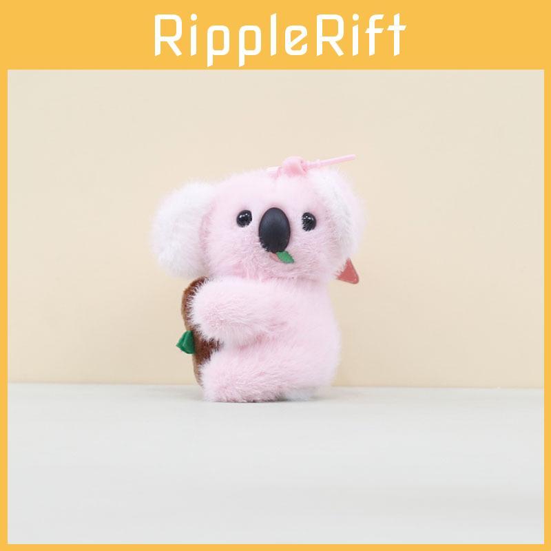Cartoon Cute Koala Plush Keychain Doll With Short Plush Material Bag Decor Gift