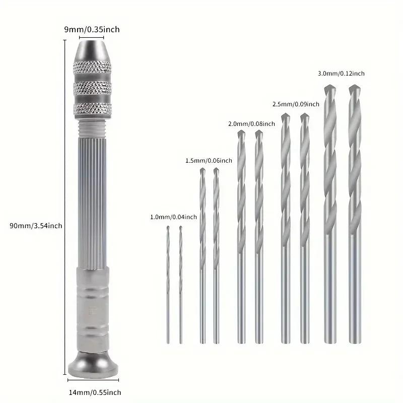 Precision Mini Hand Drill Set - Multi-Functional Tool for Resin, Beads, Jewelry & Model Making