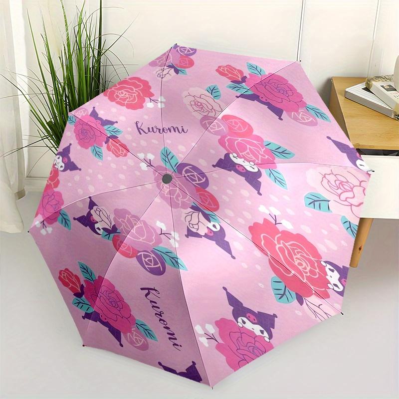 

Kuromi,Rose Automatic Umbrella-Foldable, Durable 8-Bone Design, Compact and Stylish, Great for Camping, Halloween, Christmas, Mother s Day T