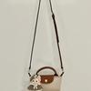 Longxiang Genuine Leather Mini Dumpling Crossbody Bag with Adjustable Shoulder Strap and Non-Slip Buckle