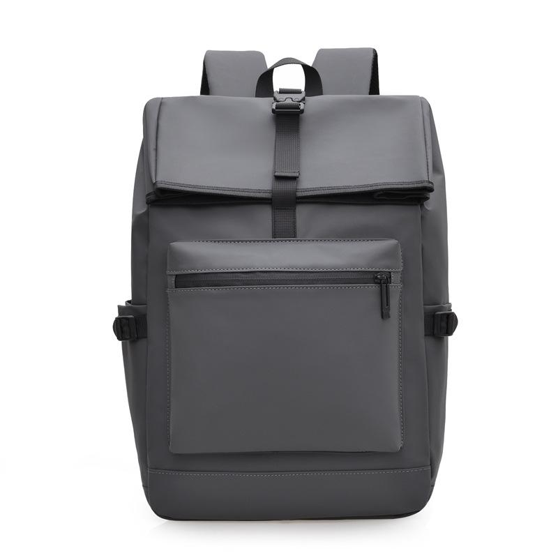 

New Men s Backpack Business Computer Bag Simple Casual Style Student School Bag Anti-splashing Travel Backpack 30*14*45cm серый