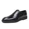 Fashion Designer's Original English Men's Loafers Retro Black Leather Shoes for Men Men's High-end Banquet Dress Casual Shoes Mo-42258