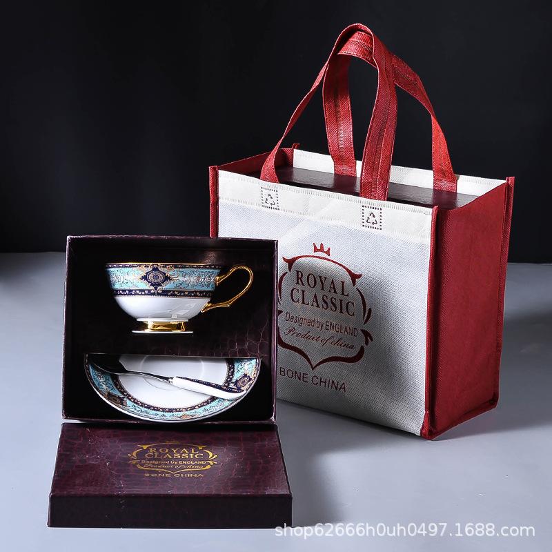 Bone China Coffee Cup And Saucer Set, Flower Teapot, Retro British Phnom Penh Afternoon Tea Cup, Black Tea Cup Gift Box.