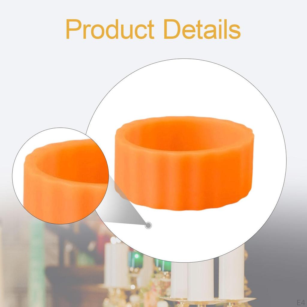 10 Pieces Candle Grippers Drip Protectors Holder Base Rings for Weddings Decor