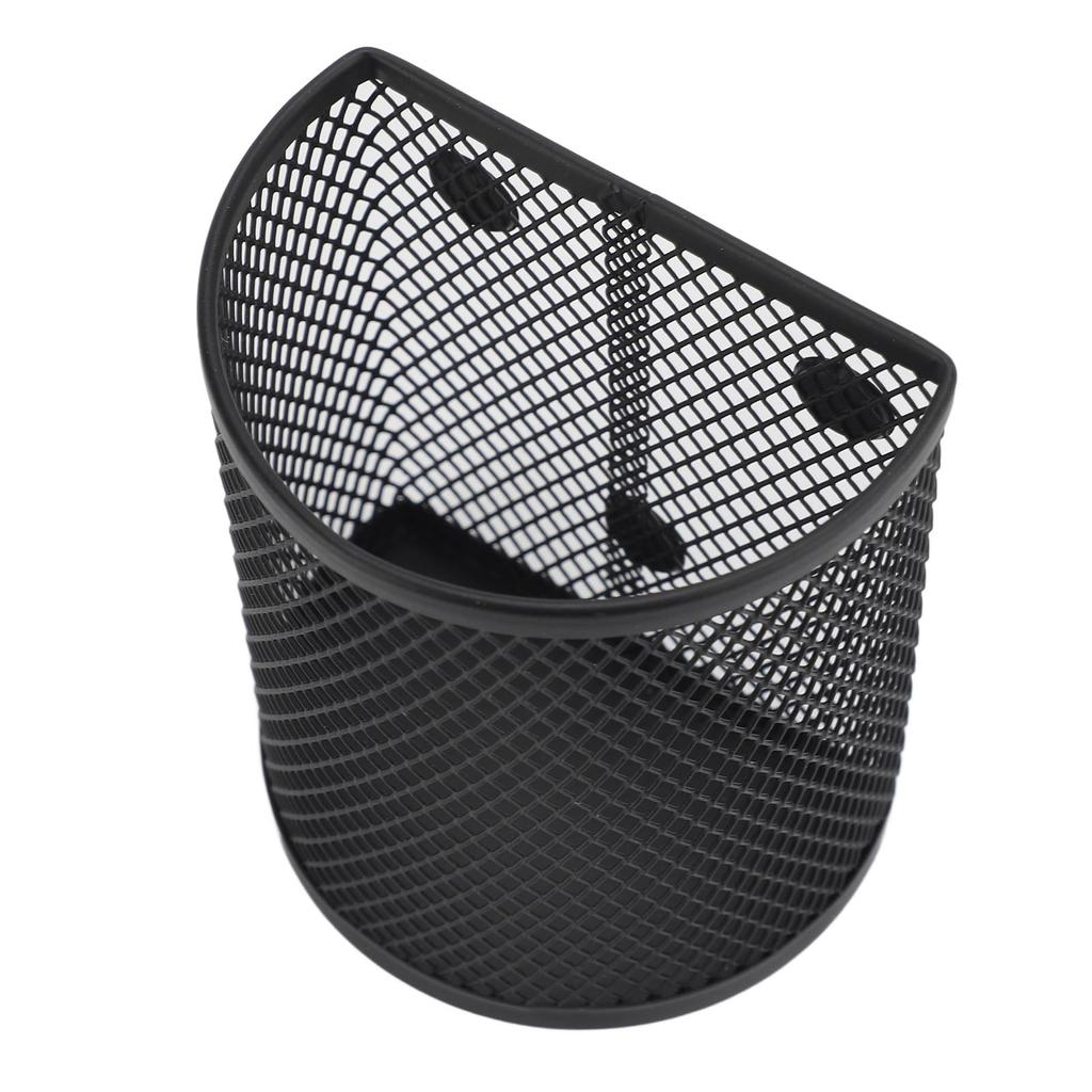 Magnetic Pen Holder Metal Mesh Pencil Storage Organizer for Desktop Refrigerator Whiteboard Semi Cylindrical