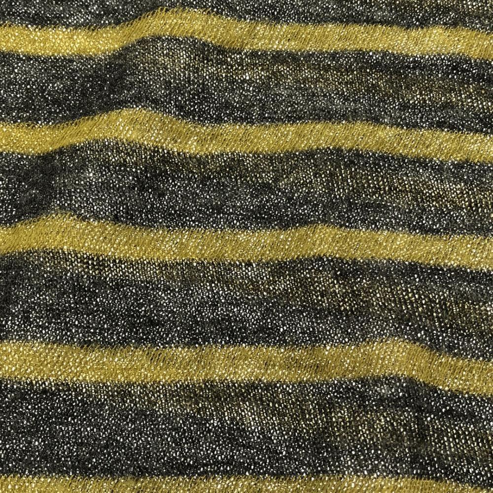 Alexander Wang border Long sleeve knit S Gray x yellow sweater Women Used