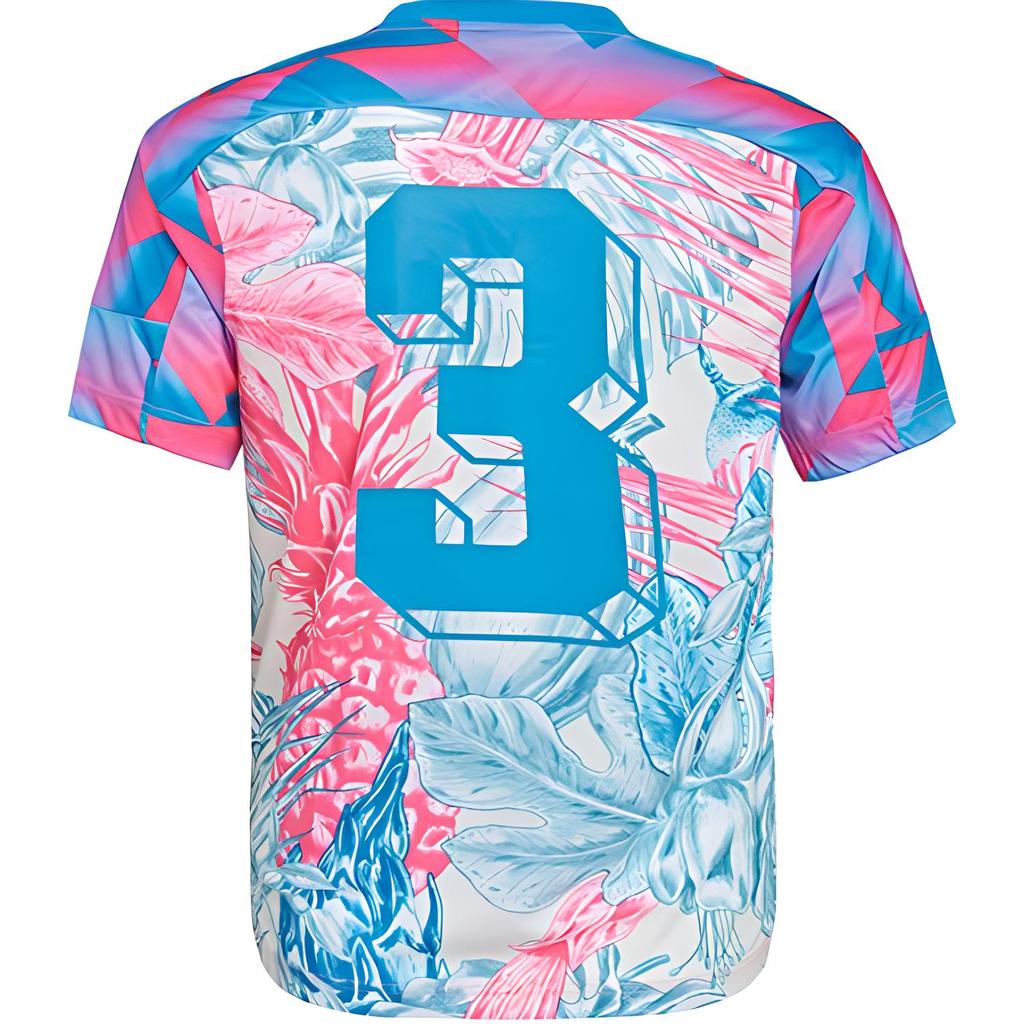 Adidas Originals Serie Trefoil Cuello Redondo Suave Cómoda Camiseta Manga Corta Hombre Tops Azul Rosa AJ7856