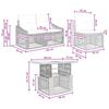 8 Piece Garden Sofa Set In Grey and Dark Grey Poly Rattan