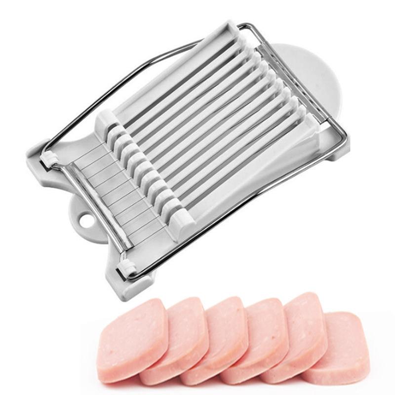 Lunch Meat Slicer Luncheon Meat Slicer Multifunctional Stainless Steel Ham, Fruit, Vegetable, Egg, Cheese Slicer Kitchen Gadget