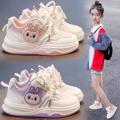 Children's Sports Shoes Fashionable White Shoes Soft Bottom Shoes Girls Casual Shoes