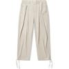 Li Ning X Jackie Chan Collaboration Solid Color Mid Waist Loose Straight Leg Casual Pants Men Bottoms Oatmeal-Gray AKXU557-1