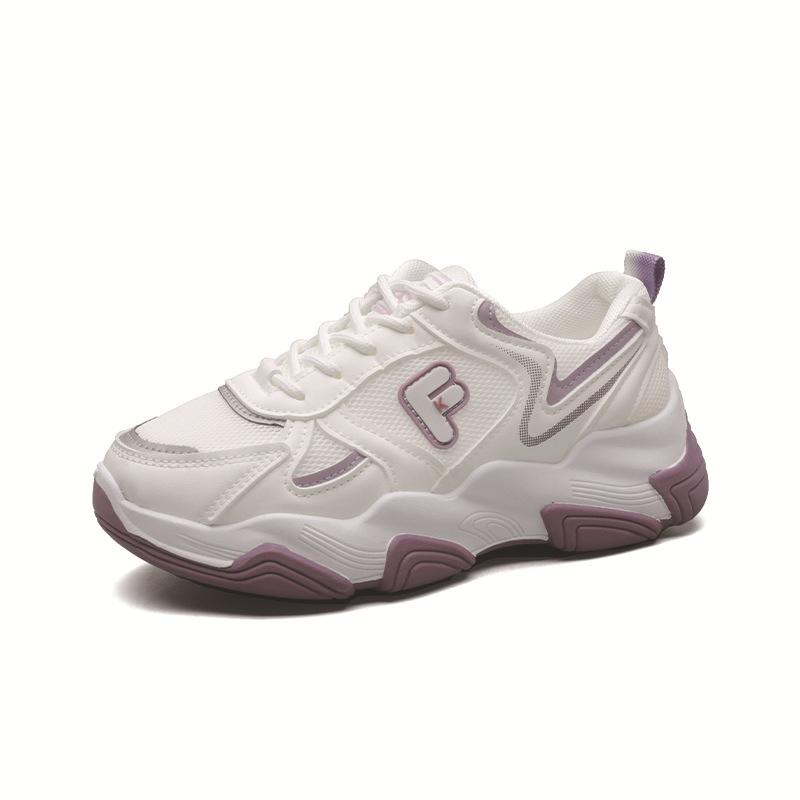 

2025 spring and autumn dad shoes women s shoes new fashion help versatile comfortable muffin thick sole heightening casual shoes 40 фіолетовий