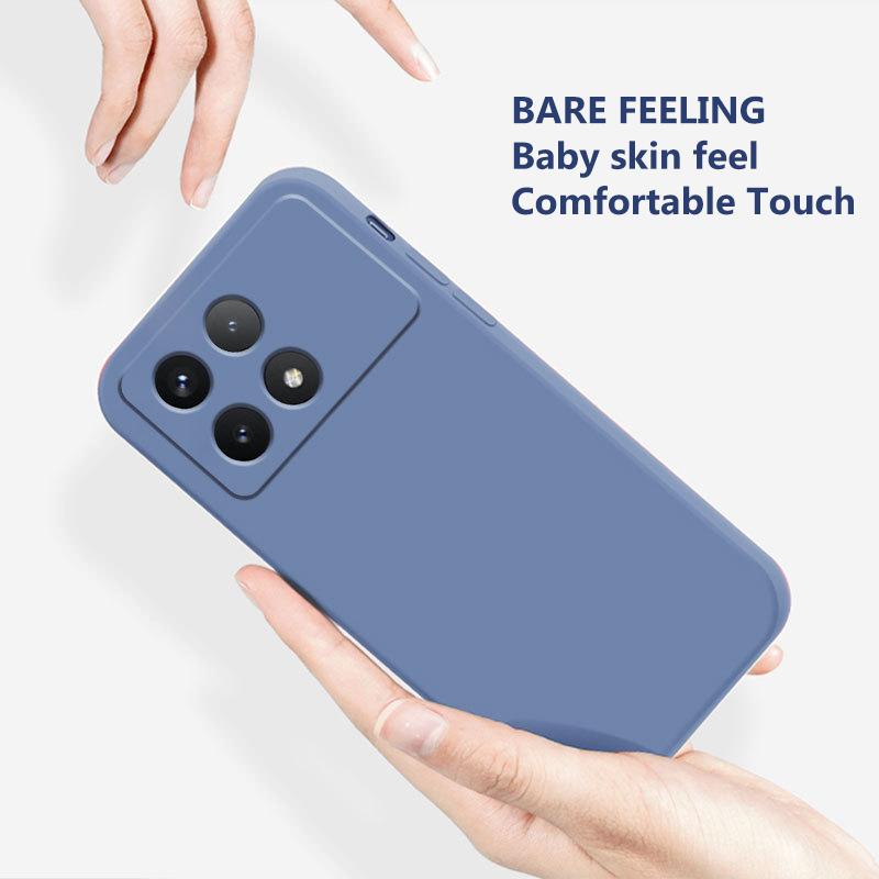 Pentru Poco X6 X 6 Pro Pocox6 Pro Carcasă pătrată din silicon lichid moale pentru Xiaomi Poco X6 X 6 Pro Pocox6 Pro 5G Carcasă de telefon