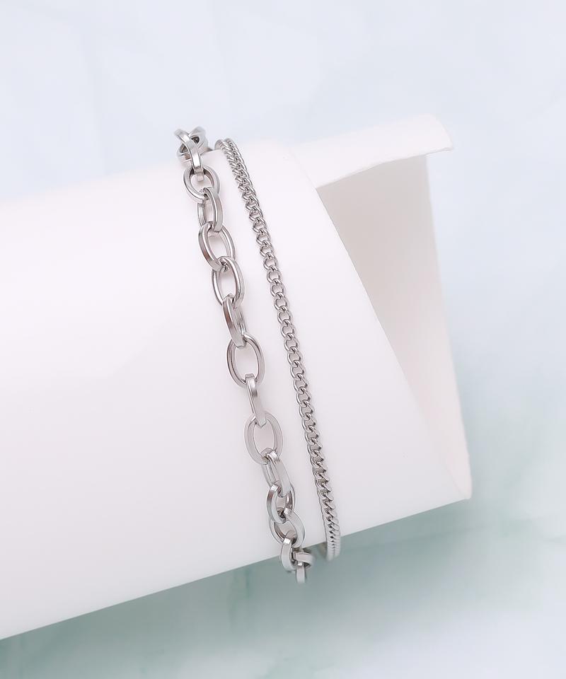 Blancier Dubleshen Bm261B1284 Layered Snake Chain Men'S Bracelet