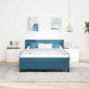 Box Spring Bed with Headboard Dark Blue 200 x 160 cm Velvet