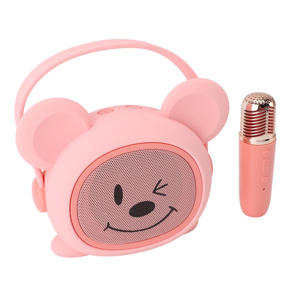 Kids Microphone Speaker Set Portable Karaoke Machine Battery Powered Cartoon Singing Toy for Girls