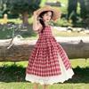 TUTUXIAOXIANG Girls' Sweet Plaid Dress Two-Piece Set
