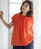 Petit Honfleur Gathered Blouse Orange Women's 523277,