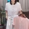 Magliette casual a maniche corte larghe e tinta unita, alla moda estiva da donna