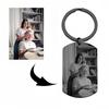 Amaxer Custom Keychain Double Sided Personalized Picture Text Keychains Engraving Photo Key chains Gifts for Women Boyfriend
