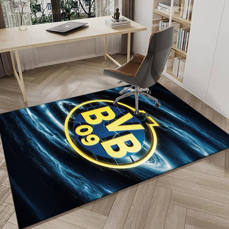Borussia dortmund Area Rug for Office, Chair Rug, Decorative Carpet Livingroom Mat, Large Size Fan gifts Christmas gifts