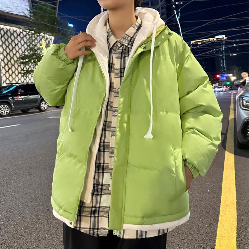 

Новая мужская утолщенная хлопковая куртка-пуховик из хлопка с эффектом двухслойности, мужские хлопковые куртки, мужские куртки с капюшоном, куртка-пуховик 4XL зелёный