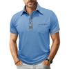 Maglietta Polo Casual da Uomo Taglie Forti con Colletto Reversibile, Maniche Corte, Tasca, Bottoni
