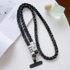Three-Strand Braided Long Lanyard Crossbody for Phone Universal Colorful Hanging Rope Anti-Lost Strap for Mobile Cell Phone