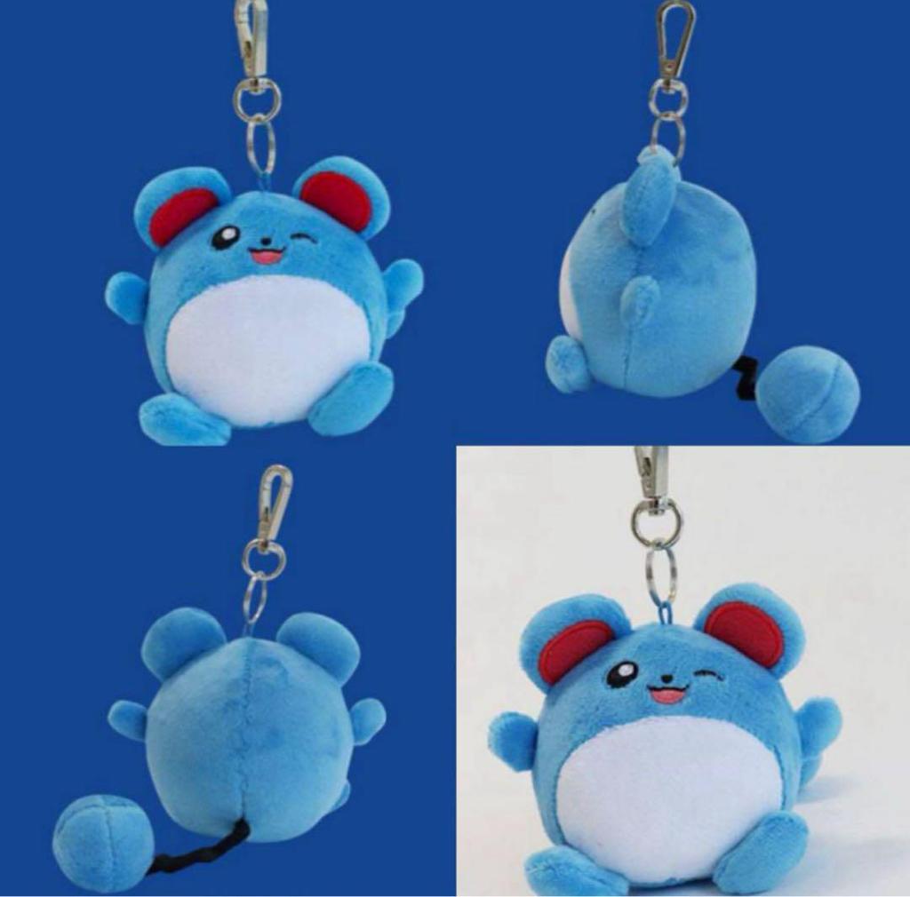 [POUŽITÉ] Pokemon Marill Plyšový Přívěsek na Klíče Klíčenka Korejský Exkluzivní