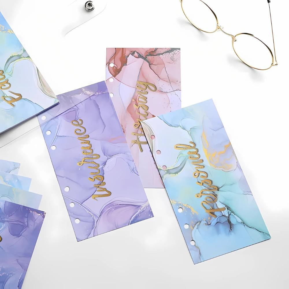 Budget Planner Budget Saver Binder Organizer Pink Marble A6