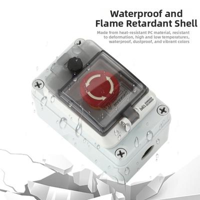 Heavy Duty Waterproof Outdoor Button Control Box with Self Resetting Switch for Start Stop Applications ABS Case