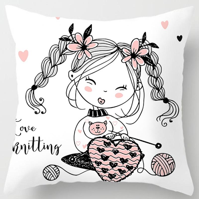 Love Birthday Girl Series Pillow Gift Home Office Decoration Pillow Bedroom Sofa Car Cushion Cover