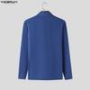 INCERUN Magliette Casual da Uomo con Collo Stretto, Manica Lunga, Zip Laterale, Vestibilità Aderente