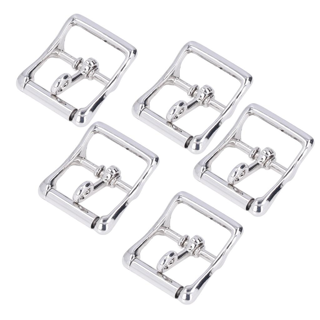 5Pcs Belt Buckle Simple Stylish Easy Installation Metal Buckle Replacement for Making Bags Wallet Pet Collars