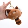 Cute Cartoon Red Panda Plush Toy Keychain Backpack Hanging Pendant Creative Backpack Car Keyring Decorative Accessories Gifts