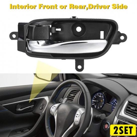 1/2X Interior Left Front/Rear Inner Door For Handle 16 17 18 Nissan Tita AUXITO
